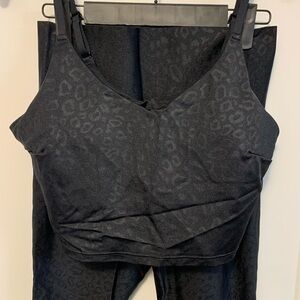 67. Size Small ATHLETA Black Leopard Bra + Leggings SET
